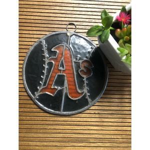 OAKLAND A’s GLASS WINDOW HANGER